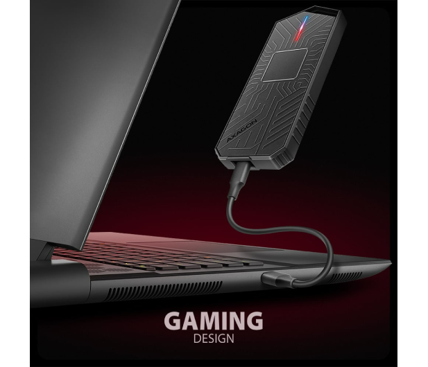 Axagon EEM2-GAM USB-C 10Gbps - M.2 NVMe & SATA SSD GAME M.2 box - 1485445 - zdjęcie 6